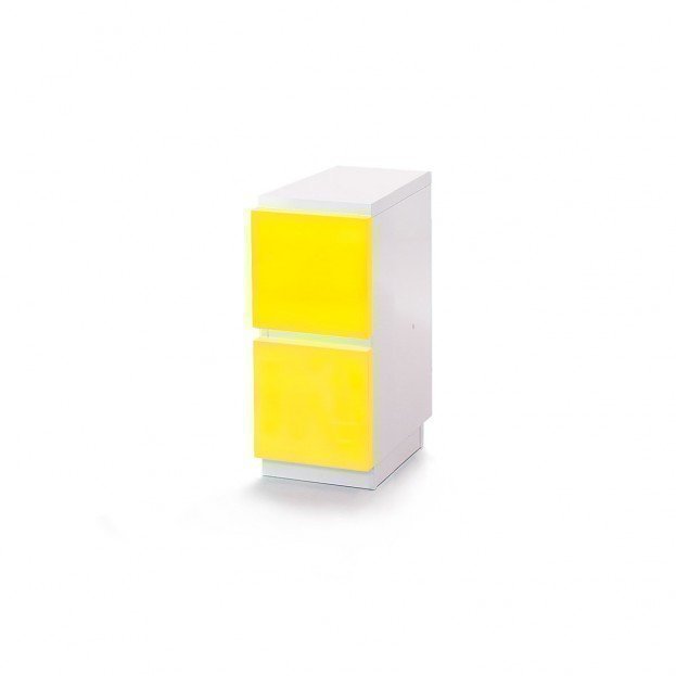 Muurame Piccolo-Mup laatikosto, valkoinen/keltainen