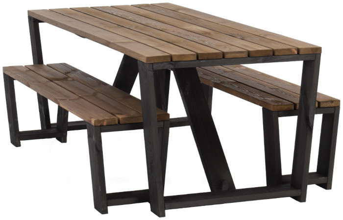 Jussi pihapöytä ja pihapenkki