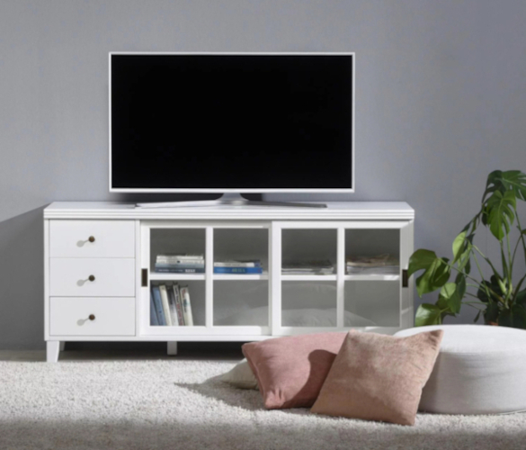 Gustav tv-taso jaloilla 159 miljöökuva, valkoinen