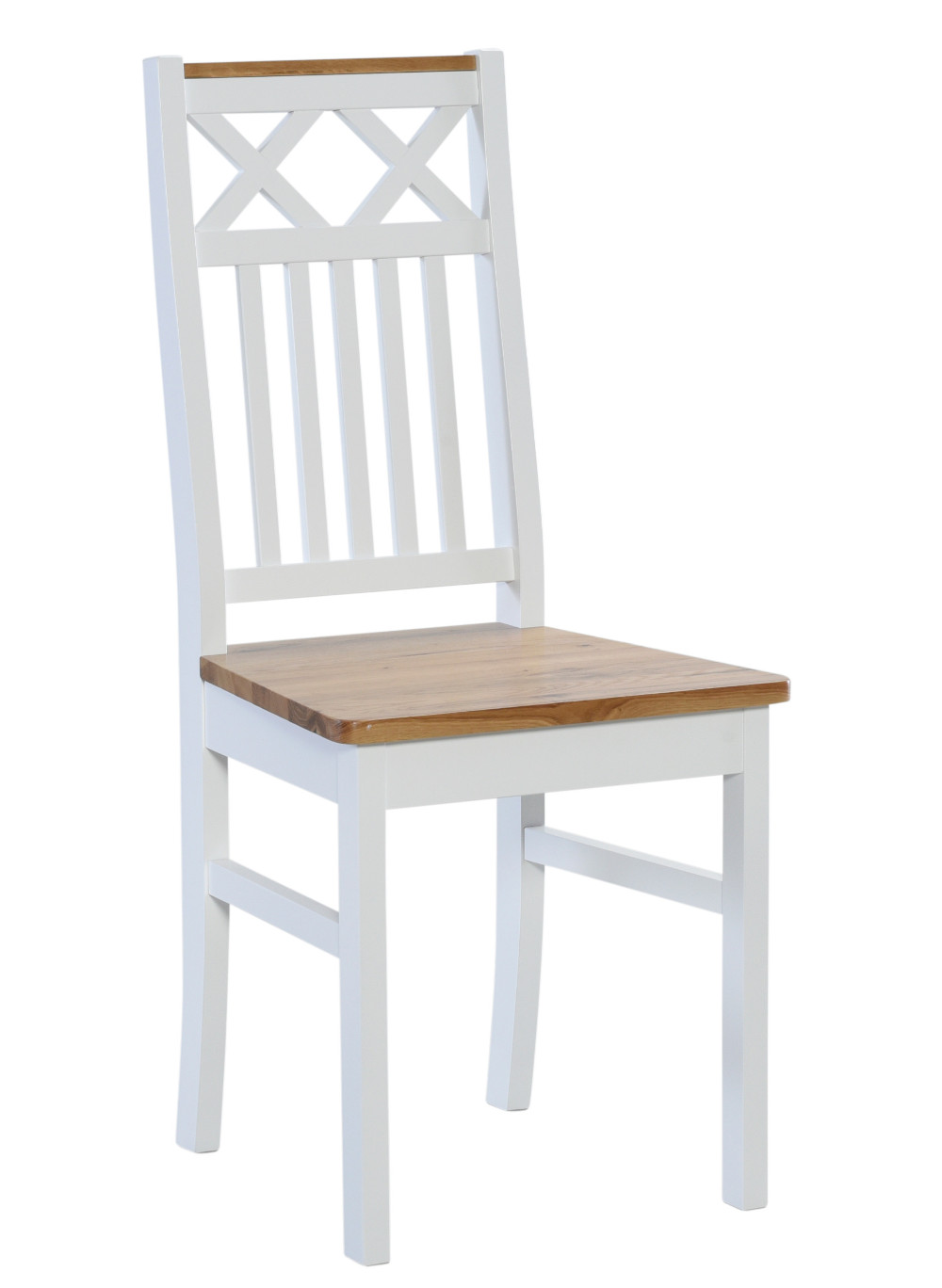 Emilia tuoli, valkoinen/tammi