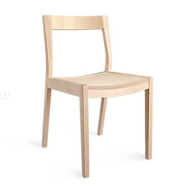 Siro tuoli, luonnonväri puuistuimella (taivute)