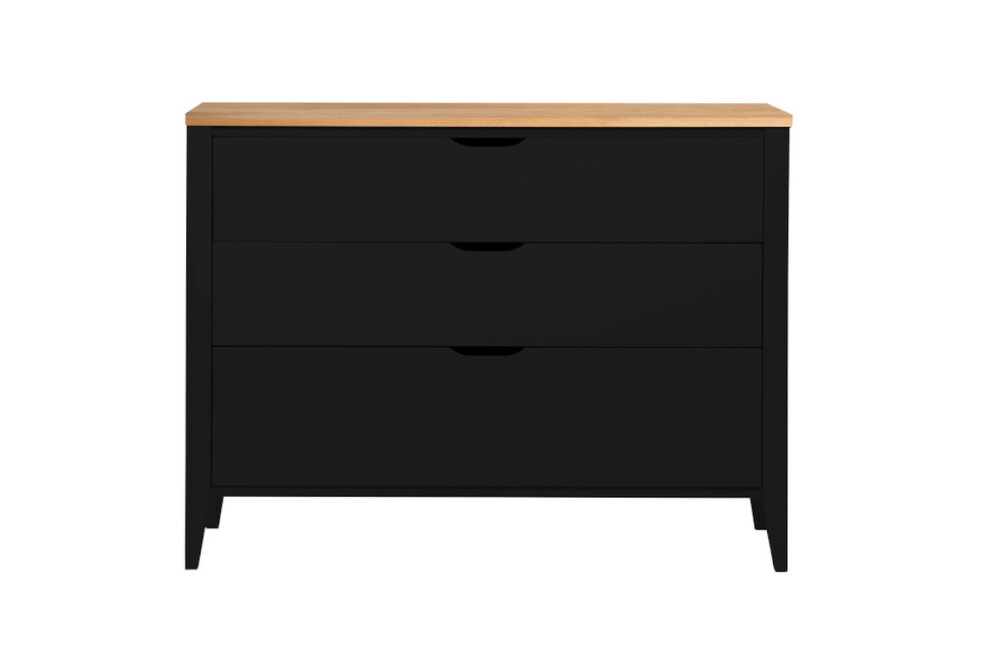 Aalto lipasto, musta/tammi