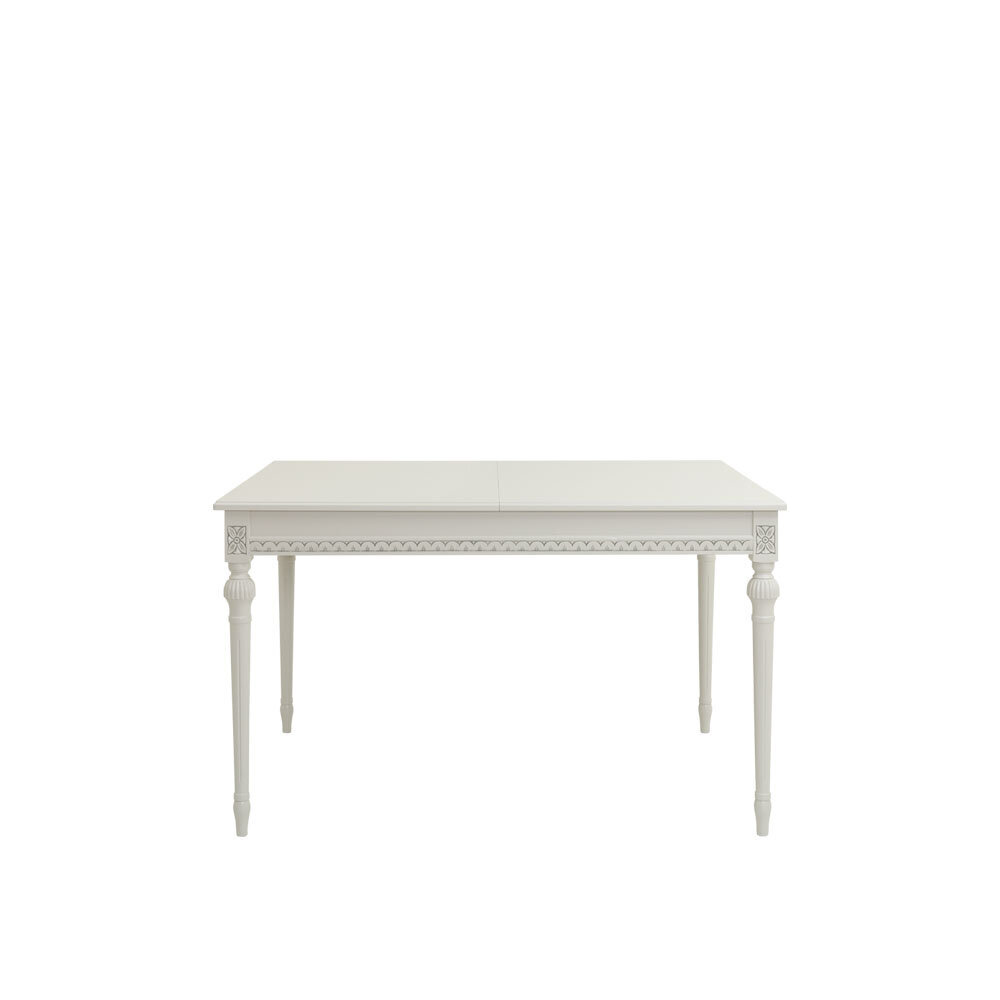 Kustavilainen ruokapöytä suorakaide 125x75, helmenharmaa-patina