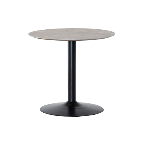 Miles pyöreä pöytä 80, betonilaminaatti/musta