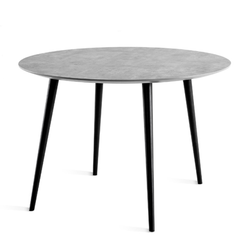 Miles pyöreä pöytä 110, betonilaminaatti/musta
