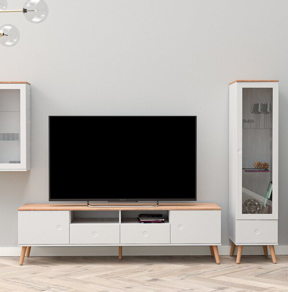 Dot tv-taso 2+2 miljöökuva, White/Oak