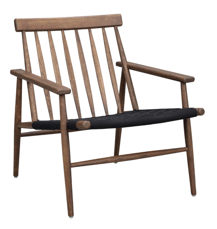 Rowico Canwood loungetuoli, ruskea/musta