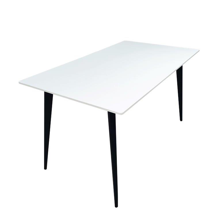 Stone ruokapöytä 140x80, valkoinen/musta