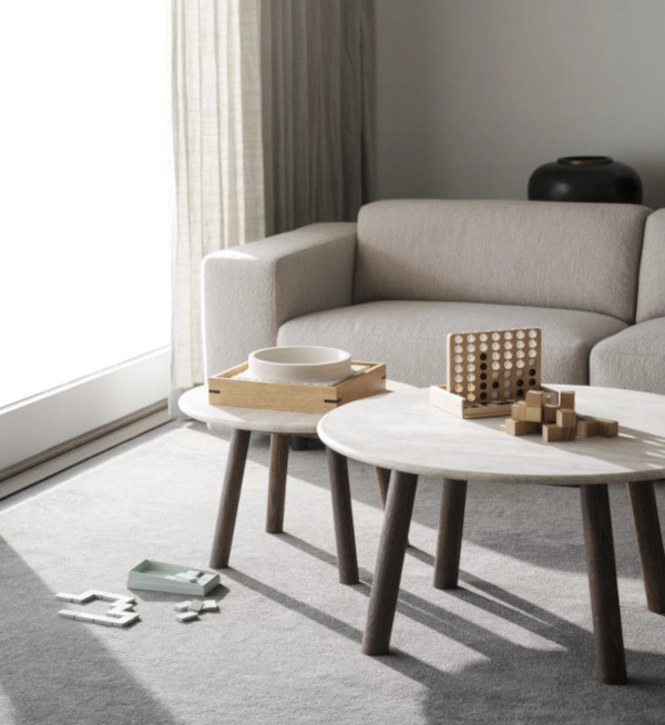 Rowico Taransay sohvapöytä 90 miljöökuva, beige/ruskea
