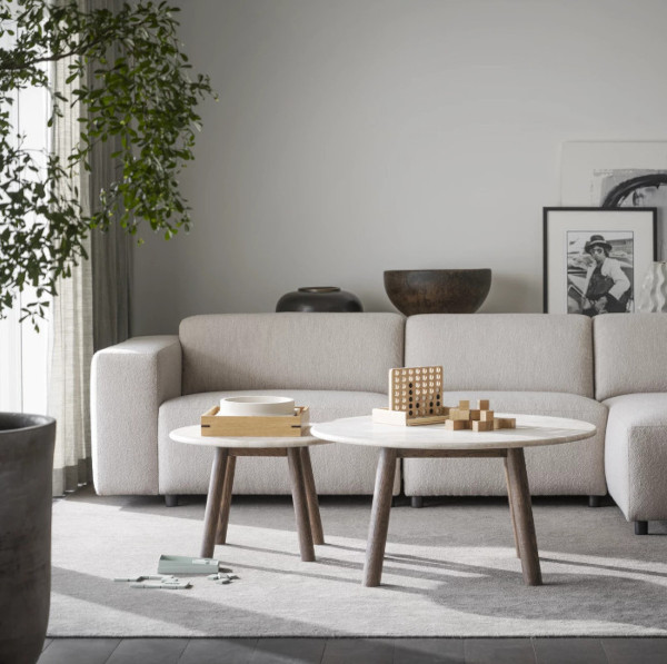 Rowico Taransay sohvapöytä 60 miljöökuva, beige/ruskea