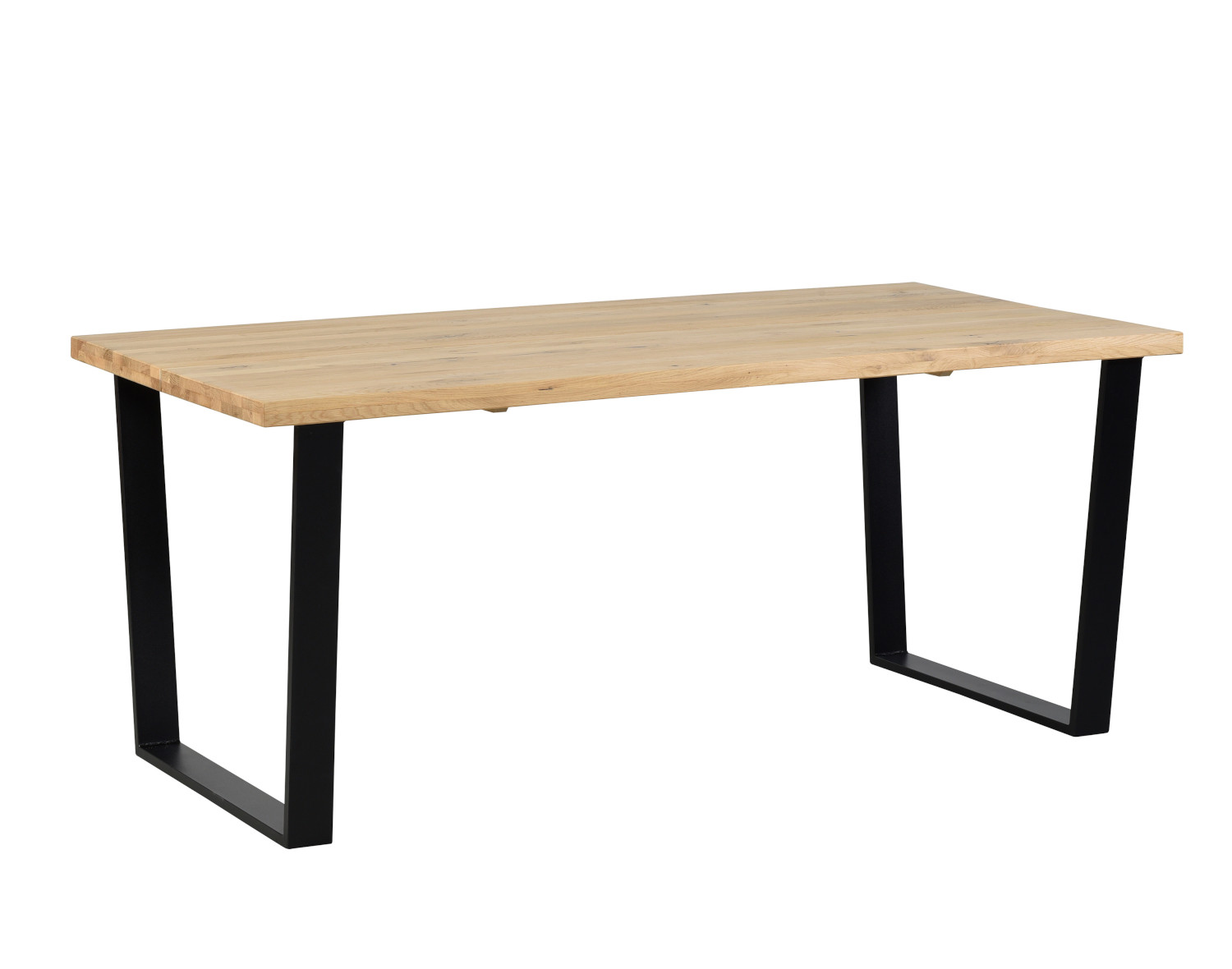 Laakso lankkupöytä 180x90, tammi luonnonväri ja V-jalka
