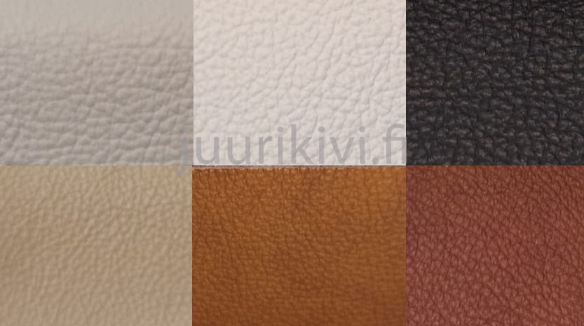 Mondial värimallit: M0707 (kitti), M0134 (valkoinen), M000 (musta), M0222 (beige), M1391 (konjakki), M4310 (ruskea).