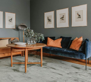 VM Carpet Puuteri matto miljöökuva, oliivi