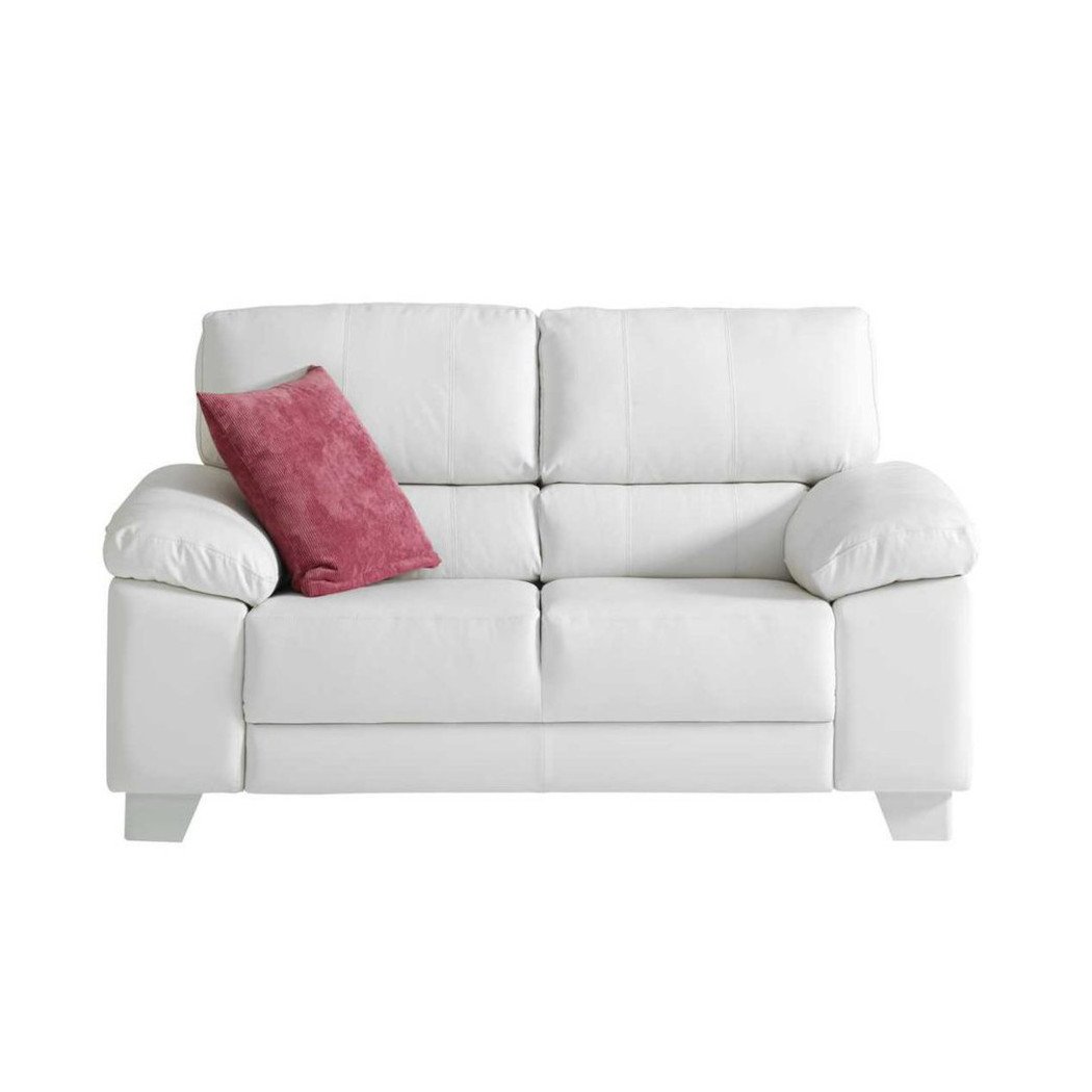Noronen Pinja sohva nahka  2-istuttava, valkoinen