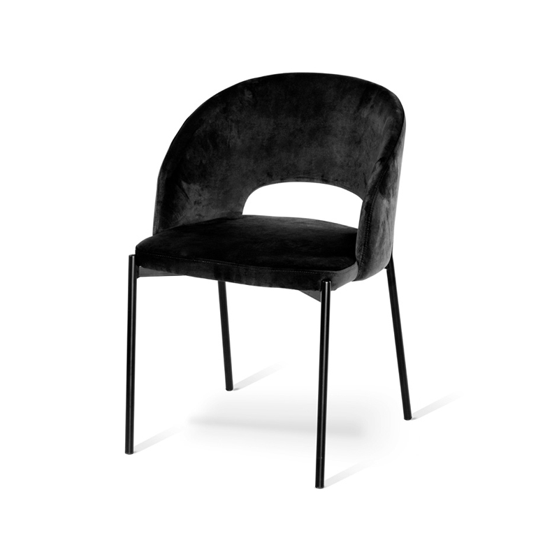 Gap tuoli, musta sametti/musta