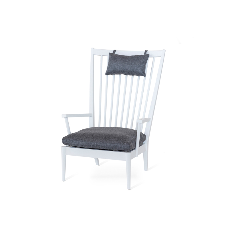 Orust nojatuoli, valkoinen/tummanharmaa