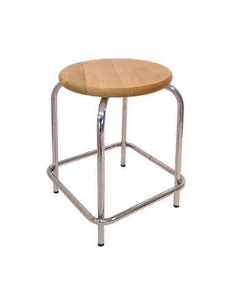 CLASSIC -45 jakkara jalkalenkillä kromattu runko