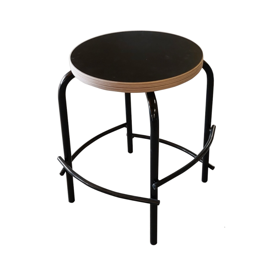 AIKA –45 jakkara, musta/musta laminaattipintainen vaneri