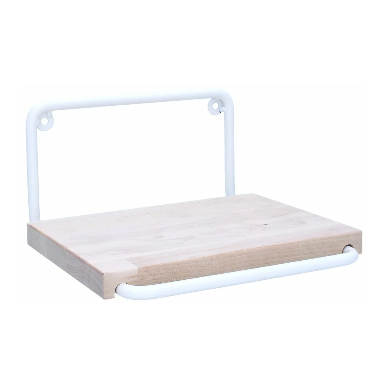 Ilma seinähylly (suora), valkoinen/koivu (leveys 40 cm)