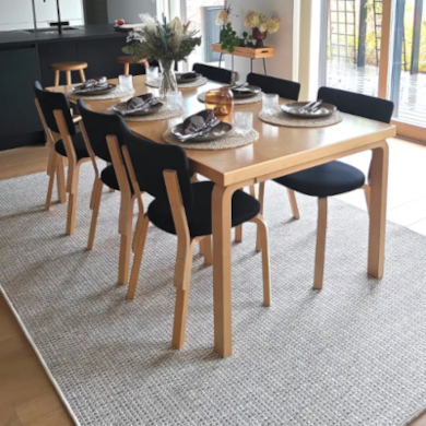 Kaarna matto miljöökuva, luonnonvalkoinen