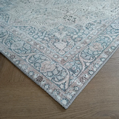 Cecilia itämainen matto kulmasta, beige-sininen