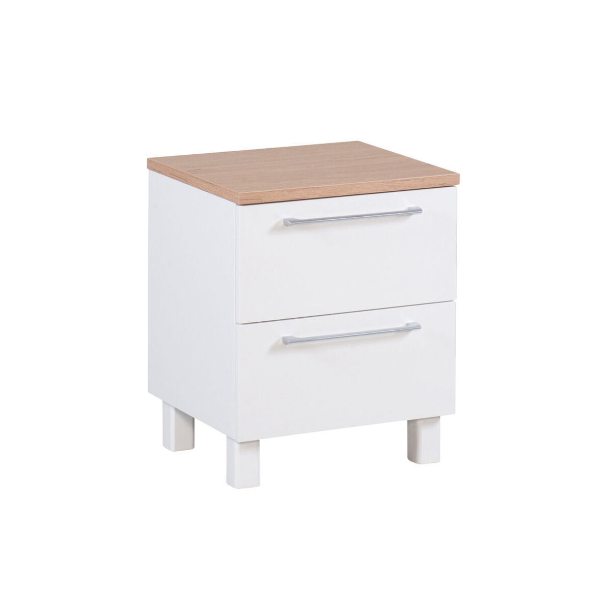 Lumme lipasto/yöpöytä, valkoinen/tammi