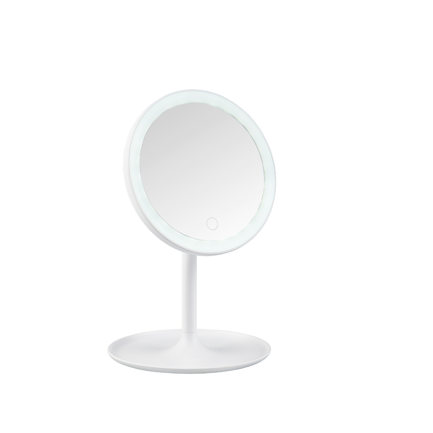 Meikkipeili valolla, valkoinen