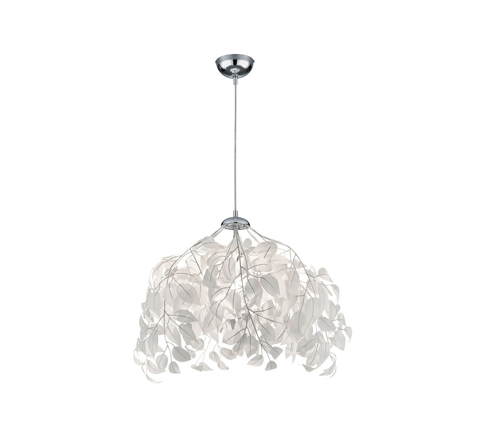 Lehti riippuvalaisin, valkoinen