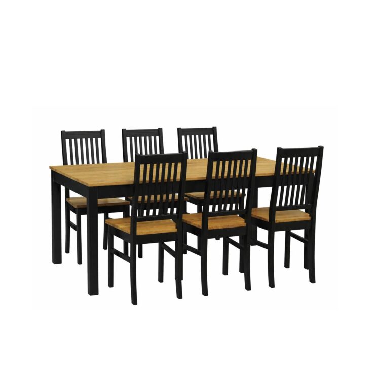 Emmi ruokaryhmä 180x90, tammi/musta