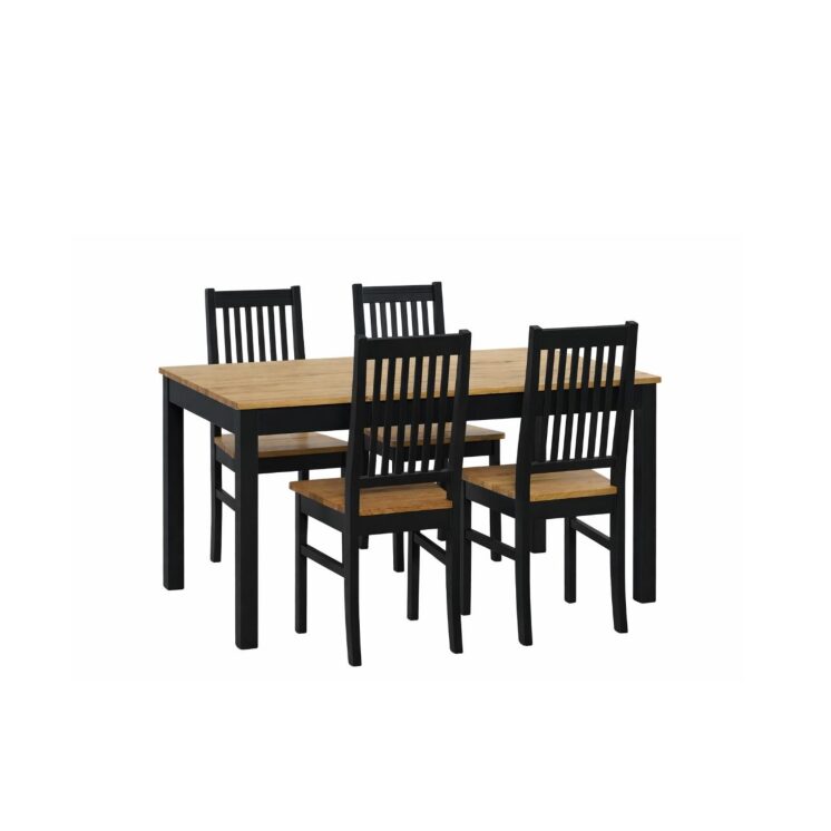 Emmi ruokaryhmä 140x80, tammi/musta