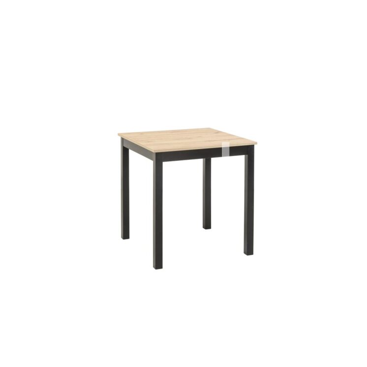 Huurre ruokapöytä 68x68, musta/tammi