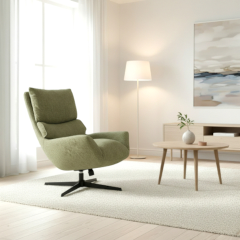 Forma nojatuoli miljöökuva, oliivi