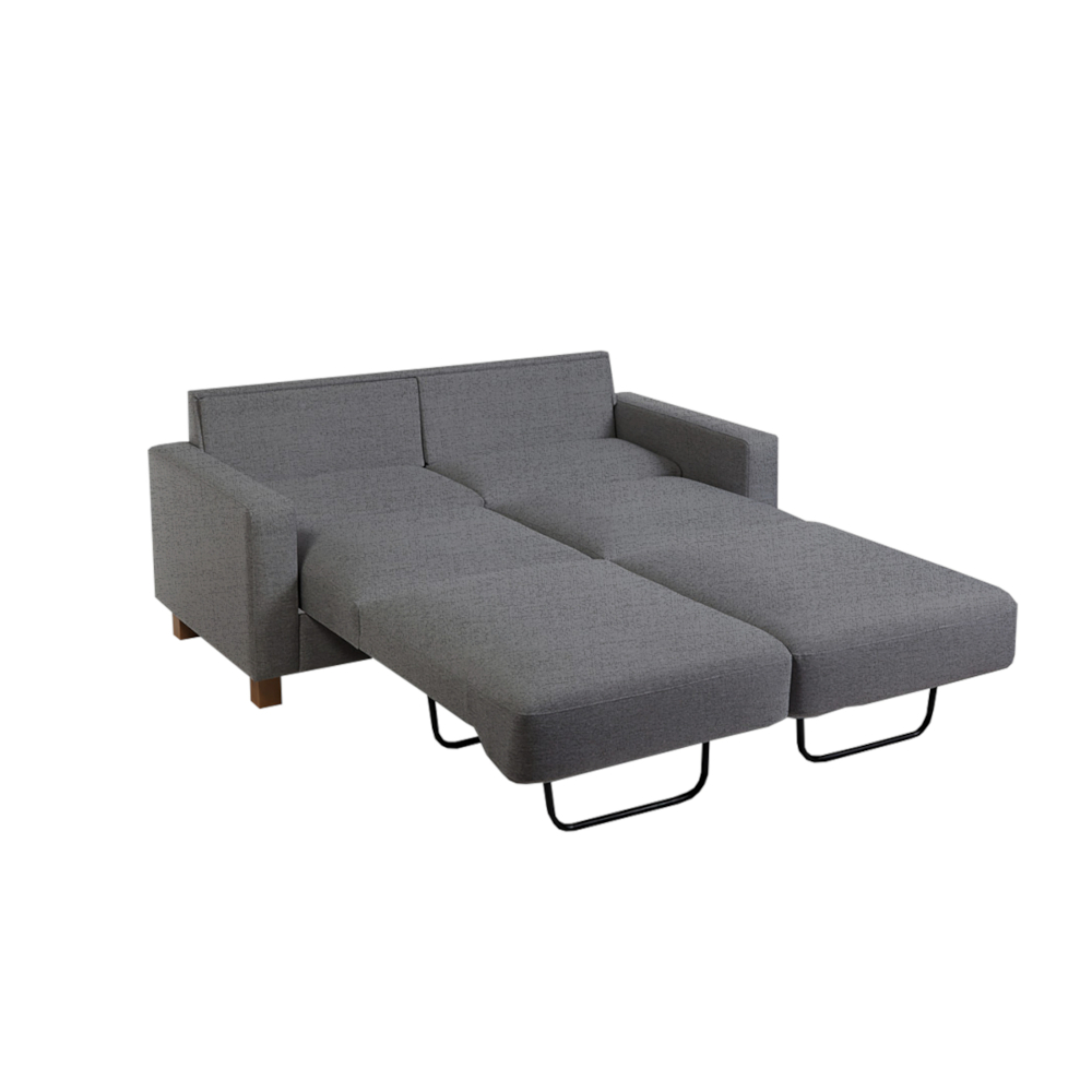 Lola vuodesohva kumpikin vuode avattuna, Sparr 770 harmaa