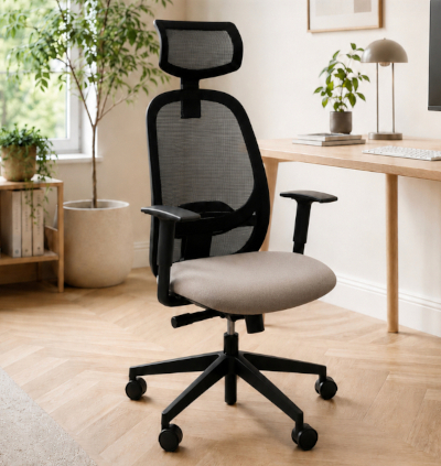 Primer Mesh 21SL työtuoli miljöökuva, beige/musta