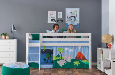 Hoppekids ECO Dream puolikorkea parvi 70x160 Dinosaur teemalla