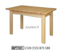 Jatkettava ruokapöytä MPT101 120+35x75x80cm