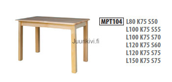 Ruokapöytä MPT104