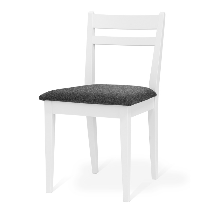 Klinte tuoli, valkoinen/harmaa kangas